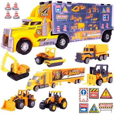 Zdjęcie produktu dla Laweta ciężarówka truck z wyrzutnią auta koparka