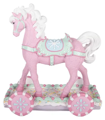 Produktbild von Clayre & Eef Dekorationsfigur Pferd 35x16x38 cm Rosa Kunststoff