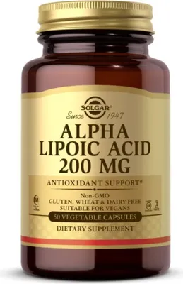 Produktbild von Alpha-Liponsäure Solgar 200 mg (50 Kapseln)