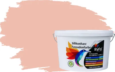 Produktbild von RyFo Colors Silikonharz Fassadenfarbe Lotuseffekt Trend Prinzessinnenrosa 10l  - bunte Fassadenfarbe, weitere Violett Farbtöne und Größen erhältlich, Deckkraft Klasse 1