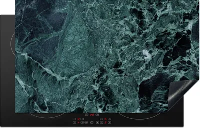 Produktbild von KitchenYeah© Herdabdeckplatte Marmor - Stein - Textur - Marmoroptik - Design , 85x52cm, Küche Deko, Glaskeramikkochfeld Herdabdeckung, Abdeckplatte fùr Kochfeld