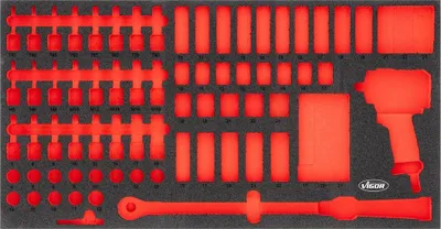 Produktbild von VIGOR Weichschaumeinlage, leer, V6015-L, (LxBxH) 750 x 393 x 35 mm