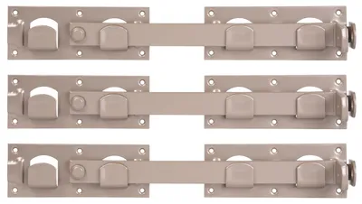 Produktbild von Alberts 821180 DURAVIS® Doppeltorüberwurf, perlbeige duplexbeschichtet RAL 1035, Größe 423 x 70 mm, 3er Set