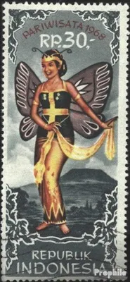 Produktbild von Briefmarken Indonesien 1968 Mi 610 (kompl.Ausg.) gestempelt Tourismus