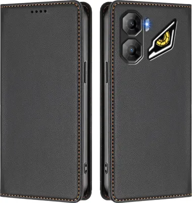 Image de Étui en cuir pour ZTE nubia Neo 3, étui à rabat magnétique en cuirPolyuréthaneavec support, noir