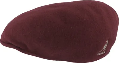 Kangol Flat Cap Schiebermütze 504 aus reiner Wolle in rot