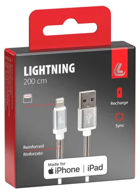 Obrázok produktu pre Lampa USB Lightning kábel - 200 cm - biely