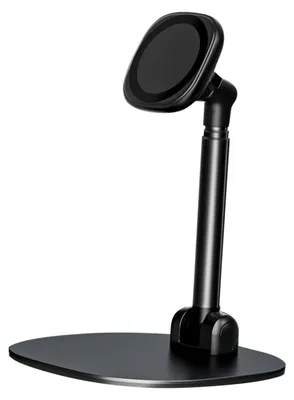 Image de Support de bureau pliable VRIG MG-04 avec fixation magnétique pivotante à 360°, hauteur réglable, compatible avec les iPhone 14, 13 et 12 ainsi que d'autres smartphones