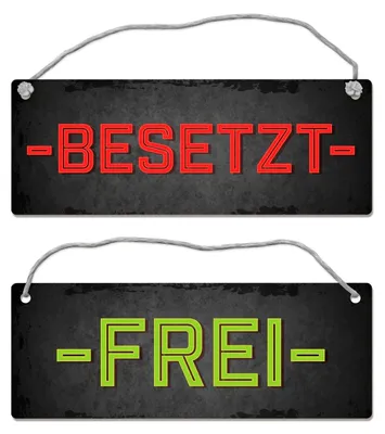 Produktbild von Besetzt - Frei Wendeschild mit Kordel Schild Türschild Türhänger Wendeschild
