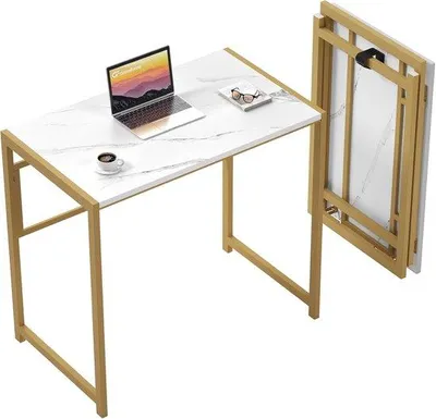 Zdjęcie produktu dla Składane biurko 80 x 48 cm – zajmujące niewiele miejsca stanowisko pracy do domu i biura