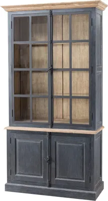 Zdjęcie produktu dla Kredens Gordes 110x46x230 old black & natural