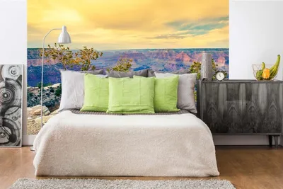Produktbild von Vlies Fototapete MORGENLICHT AM GRAND CANYON 375 x 250 cm (inkl. Kleister) - Vlies Tapete, Wandtapete, Wandbilder - Tapete für Wohnzimmer Schlafzimmer, Büro, Küche - Montagefertig