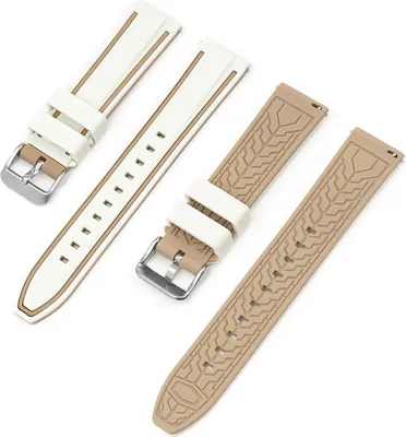 Produktbild von INF Weiches Silikonarmband für Omega x Swatch MoonSwatch Braun+Beige