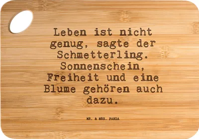 Produktbild von Mr. & Mrs. Panda Brett Leben ist nicht genug,... - Transparent - Geschenk, Spruch, Sprüche Weisheiten Zitate Lustig Weisheit Worte, Holzbrett, schneidbrett, Schneidebrett