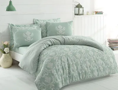Zdjęcie produktu dla L'Essentiel Linge de Maison, Pure - Water Green, podwójna poszwa na kołdrę, morska zieleń, 200 x 220 cm