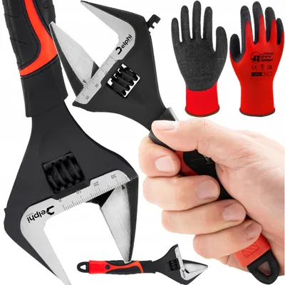 Produktbild von Delphi Tools | Rollgabelschlüssel 8 Zoll - 0-36mm verstellbar - CrV Stahl - für Rohre