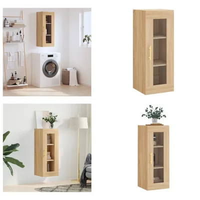 Produktbild von vidaXL Wandschrank Sonoma Eiche 34,5x34x90 cm - Wandschrank - Wandschränke - Schrank - Lagerschrank