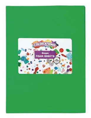 Produktbild von Colorations – Schaumstoffplatten, grün, 10 Stück