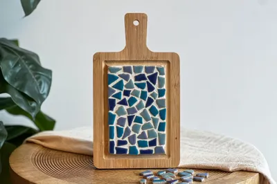 Immagine prodotto di Little Creations mosaico fai da te tavola da portata blu set artigianale set creativo