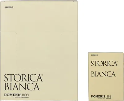 Produktbild von Domenis 1898 STORICA BIANCA Grappa 50% Vol. 10x10x0,005l in Geschenkbox