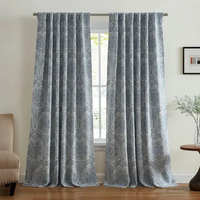 Verdunkelndes Vorhangpaneel Medaillon, 132x241 cm, Blau