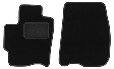 Produktbild von Velours-Fußmatten Vorne für Mazda Premacy I 1999-2005 (Minivan) – 2-tlg, Schwarz, passgenau – Wielganizator LUX