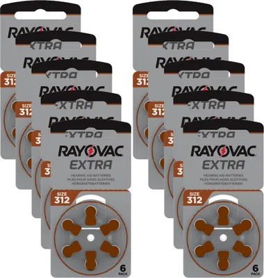 Produktbild von Rayovac Extra 312 Hörgerätebatterien 60 Stk.