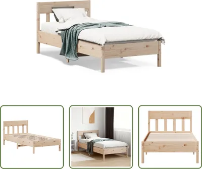 Produktbild von The Living Store Massivholzbett ohne Matratze 75x190 cm Kiefernholz