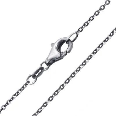 Produktbild von MATERIA 925 Silber Halskette für Frauen Herren - feine Ankerkette 1,2mm Kette antik oxidiert 40 - 80cm K96