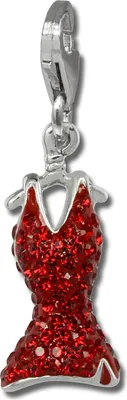 Image de SilberDream rouge Charm robe zirconium femmes 925 argent Pendentif Charms GSC520R