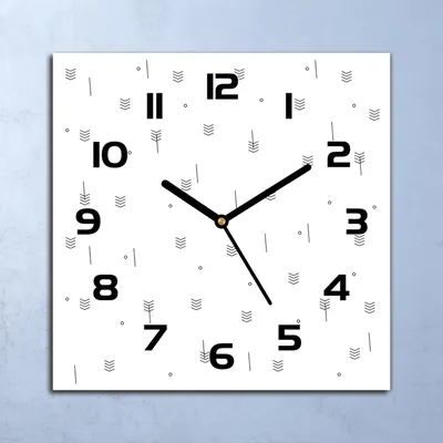 Produktbild von Wanduhr Echt-Glas-Küchenuhr Abstrakte Geometrie Quarz 30x30 Deko Bilder