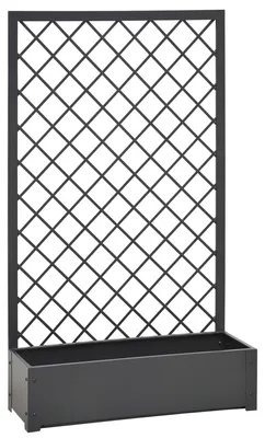 Immagine prodotto di Fioriera da Giardino in Metallo con Traliccio 90x32xH150 cm Rama Antracite