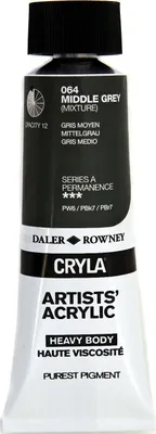 Image de Daler Rowney Cryla Artists’ Peinture acrylique Middle Grey 75 ml 1 pièce