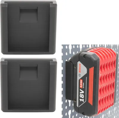 Produktbild von 2x Akku Halter für Bosch 18V für Küpper Lochwand Halterung Akku Wandhalter Bosch