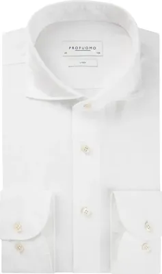 Produktbild von Profuomo Freizeithemd Slim Fit weiß Leinen