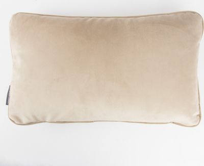SCHÖNER LEBEN. Samtkissen beige 30x50cm