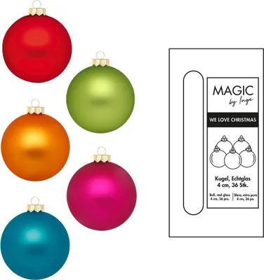 Produktbild von Weihnachtskugeln Glas 4cm 36 Stück - Mille Fiori