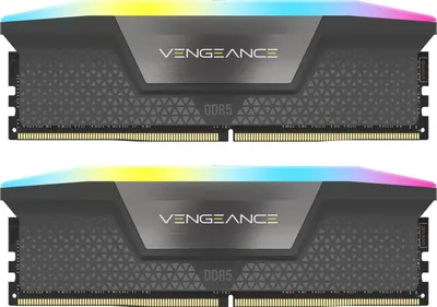 Produktbild von Corsair Vengeance RGB , 64 GB, 2 x 32 GB, DDR5, 6000 MHz, 288-pin DIMM, Schwarz