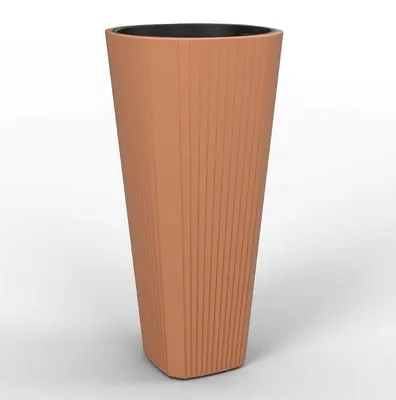 Zdjęcie produktu dla Doniczka LAMELA Doniczka MUZA, rozmiar 39 x 39 cm, wysokość 81 cm, terakota