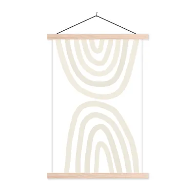 Produktbild von MuchoWow® Textilposter Regenbogen - Pastell - Design - Abstrakt 60x90 cm mit holzfarbenen Rahmen - Textil