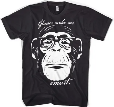Produktbild von Glasses Makes Me Smart T-Shirt - Medium - Black