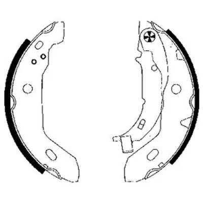 Produktbild von DELPHI Bremsbackensatz HINTEN, Bremssystem TRW, Durchmesser 180 mm, Breite 42 mm
