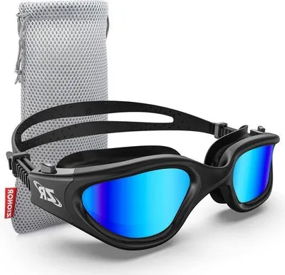 Produktbild von Famanu Schwimmbrille Gepolarisiert - Schwarz - Anti-Beschlag - UV-Schutz
