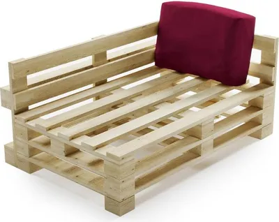 Immagine prodotto di Cuscino angolare sfoderabile per pallet in poliestere BANANAIR 60x40 cm rosso