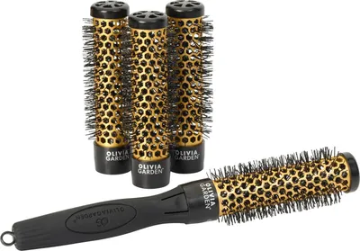 Zdjęcie produktu dla Olivia Garden Multibrush – zestaw szczotek walcowych, rozmiar 25, zawiera 4 szczotki o identycznej średnicy