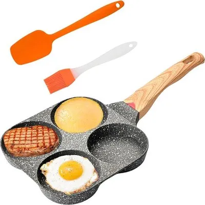 Produktbild von Famanu Pfanne für Pfannkuchen 4 Fächer - Antihaftbeschichtung, ergonomischer Griff