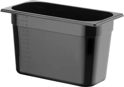 Image de HENDI Récipients Gastronorme 1/3, Profi Line, GN 1/3, 7,8L, Noir, 325x176x(H)200mm