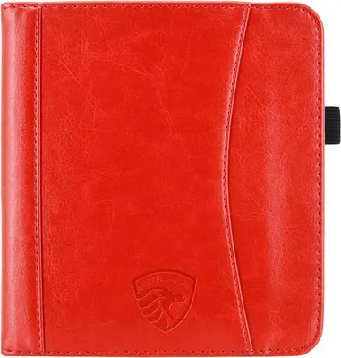Image de Dutch Shield - Luxe strap Case Housse pour Kobo Libra 2 Ebook - Housse à rabat Ereader Housse de protection rouge