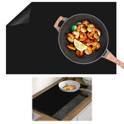 Produktbild von 52 x 78 cm Schutzmatte für Induktionskochfelder, hitzebeständige Matte, magnetische Schutzmatte für Induktionskochfelder, Silikonmatte für Induktionskochfelder, rutschfeste Schutzmatte für Induktionskochfelder