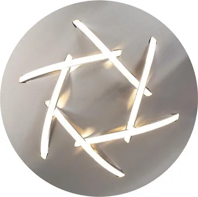 Produktbild von Ausgefallene LED Schlafzimmerleuchte Ø 45cm Nickel matt/weiß mit Switch Dimmer